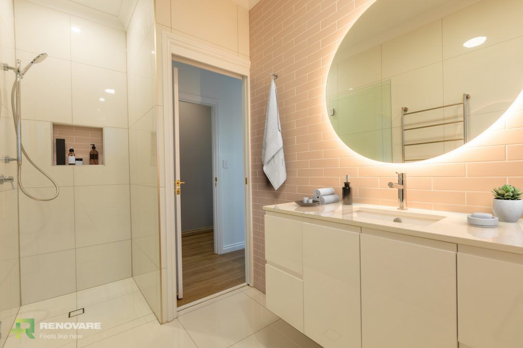 Modern bathroom renovation | featured image for Our Work Renovare Moreton Bay.